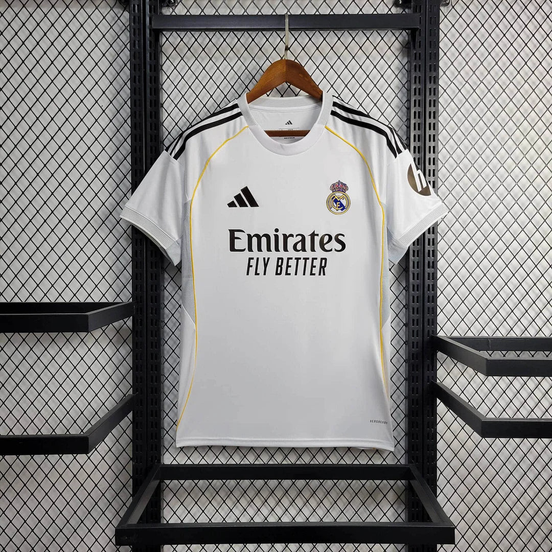 Maillot de football domicile Real Madrid 2025/2026, qualité thaïlandaise 1:1