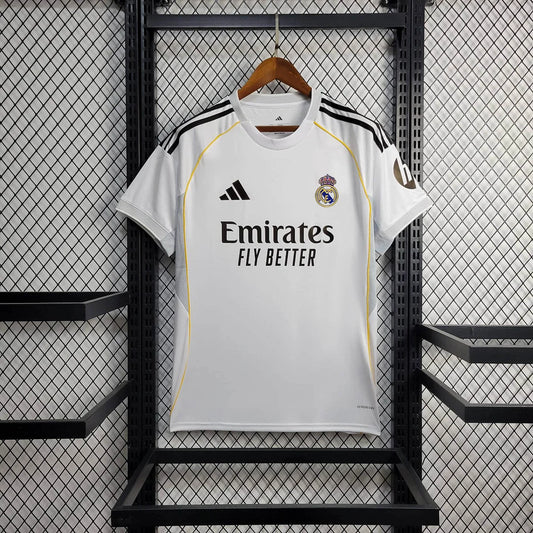 Maillot de football domicile Real Madrid 2025/2026, qualité thaïlandaise 1:1